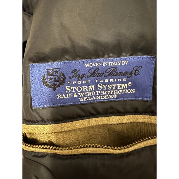 Brooks Brothers Loro Piana Brooksstrom Tan and Navy Blue Wool Vest XL - Picture 4 of 10